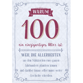 Warum 100 ein einzigartiges Alter ist