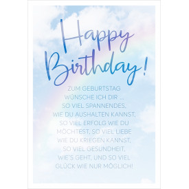 Zum Geburtstag wünsche ich dir...